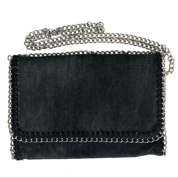 Urban Expressions Handbags - URBAN EXPRESSIONS DENIM CROSSBODY CLUTCH